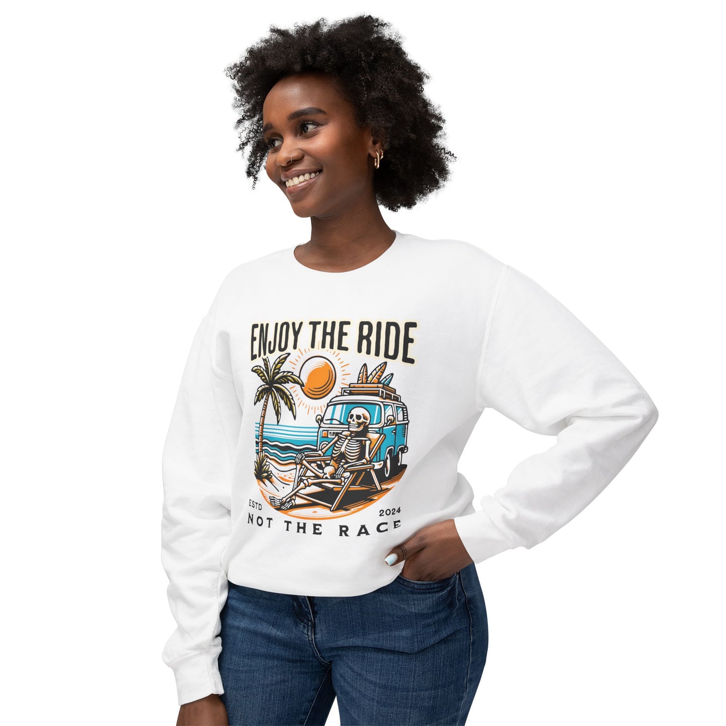 Enjoy The Ride Skeleton Crewneck Sweatshirt