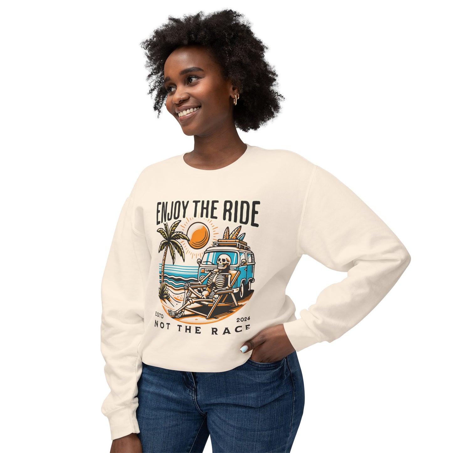 Enjoy The Ride Skeleton Crewneck Sweatshirt